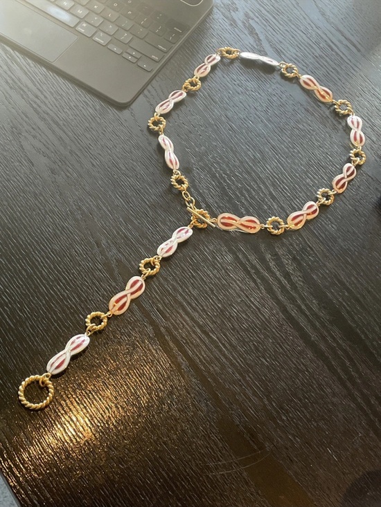Gucci Jewelry - Vintage Gucci Enamel Chain Belt infinity brass 36” long